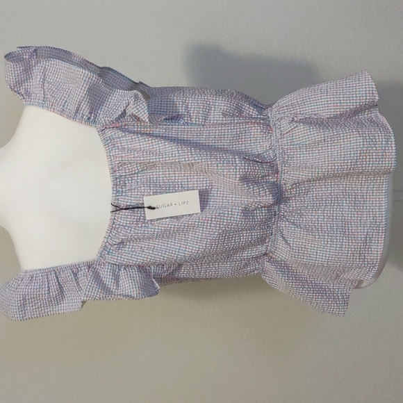 NEW Ruffled Sleeves Top Size L - Picture 7 of 10